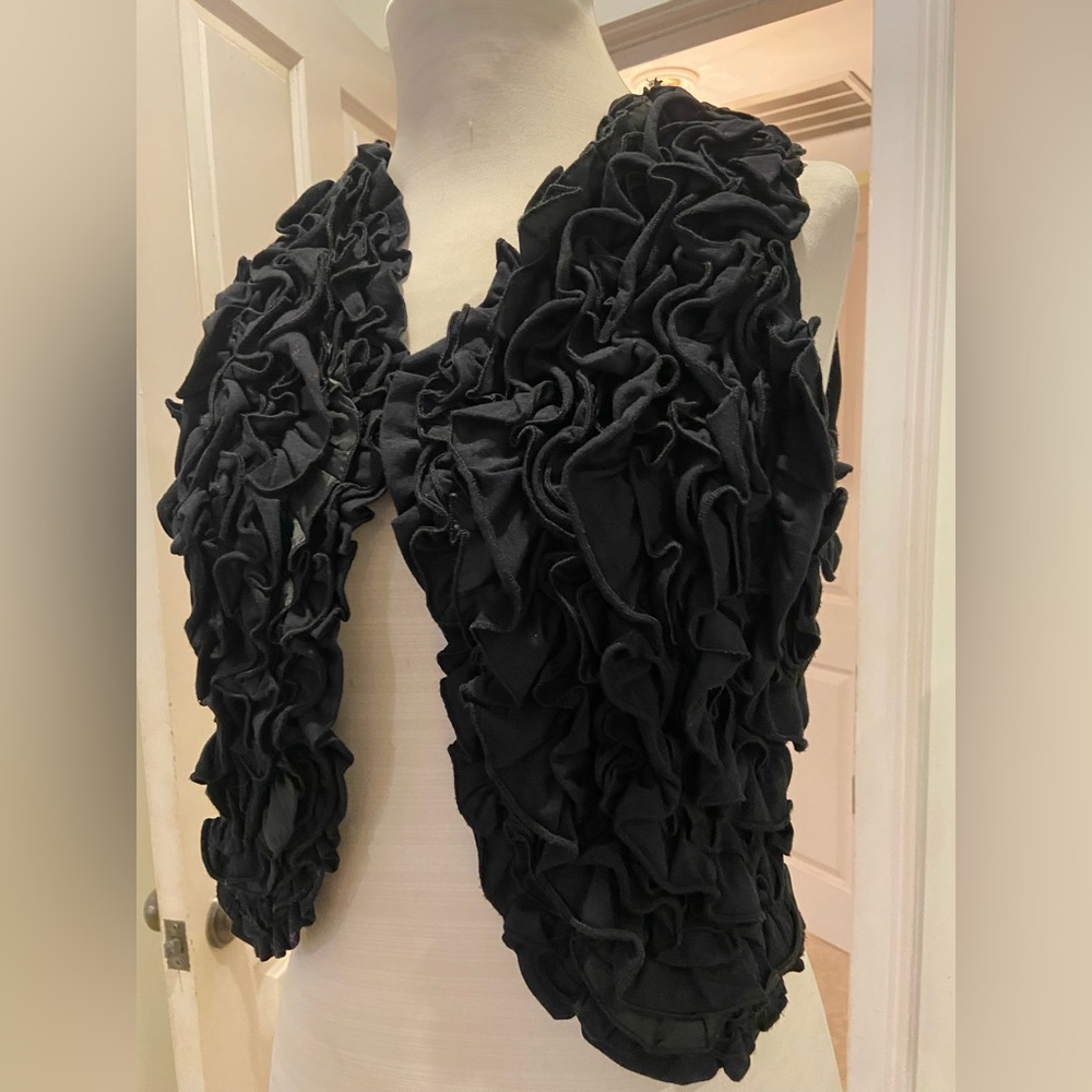 Stella McCartney Black Ruffle Vest Top